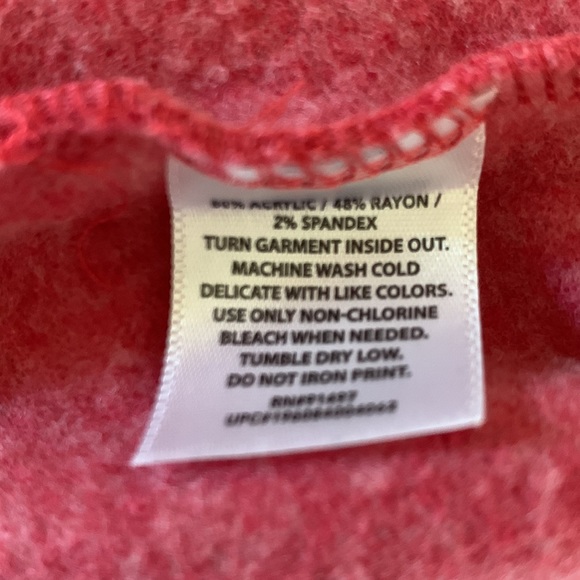 State of Mine Holiday Christmas Sweatshirt White & Heather Red Size XXL - Picture 6 of 6